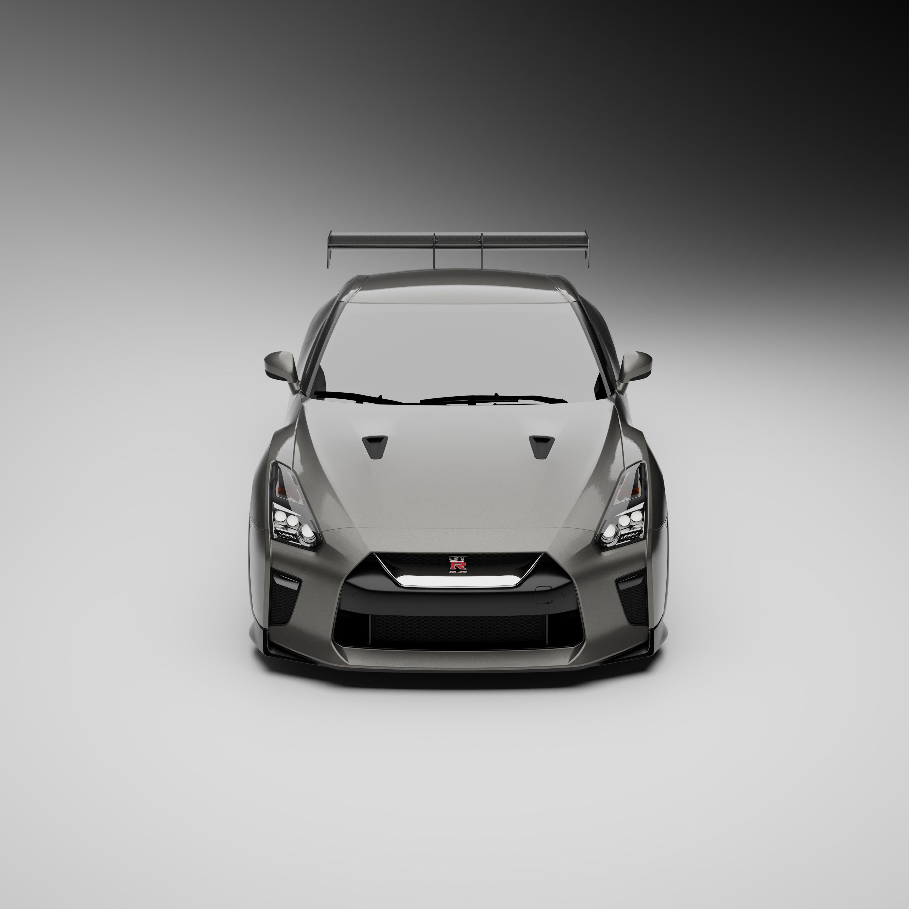 Nissan® GT-R Carbon fiber single element swan neck wing - Image 7