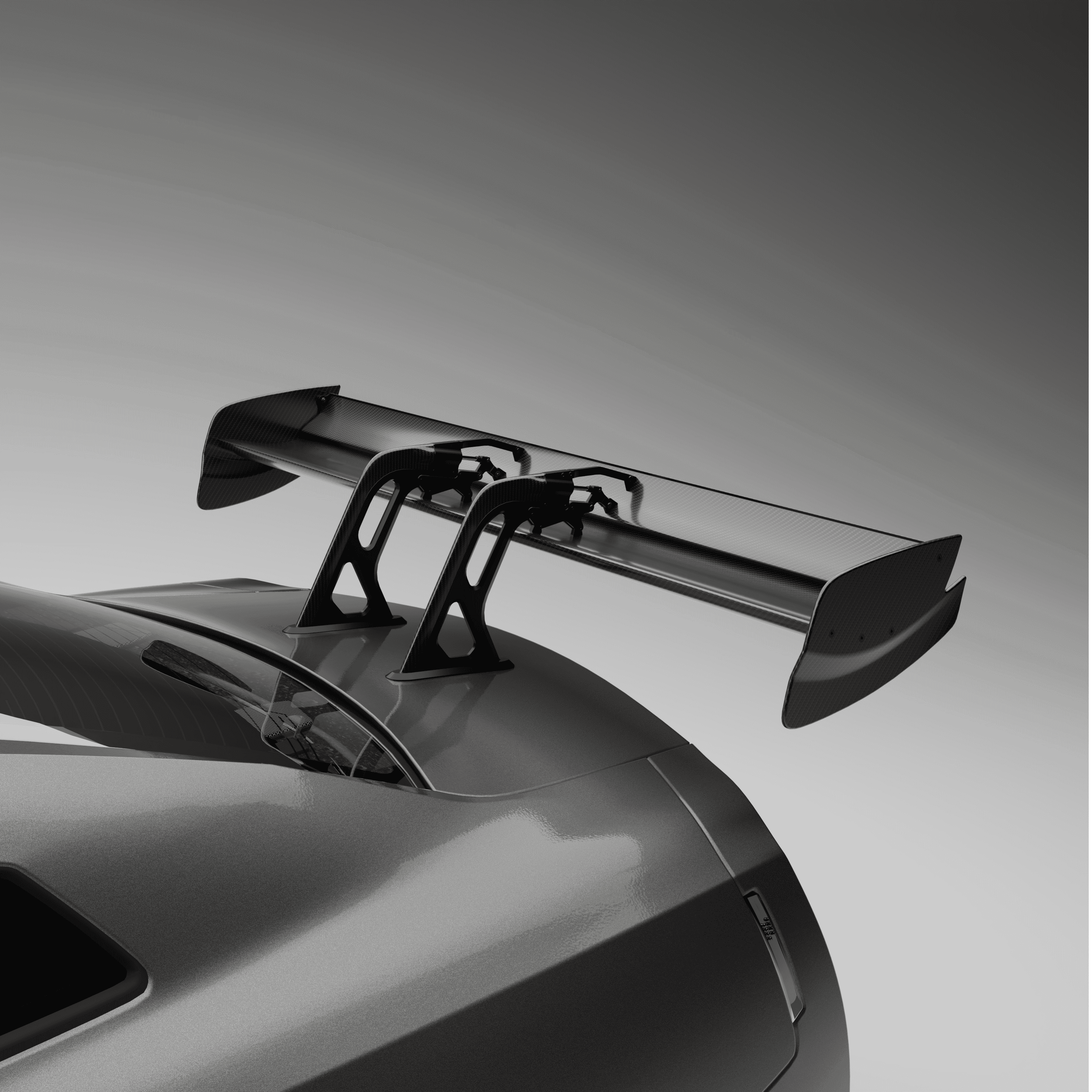 Nissan® GT-R Carbon fiber dual element wing with DRS - Image 1