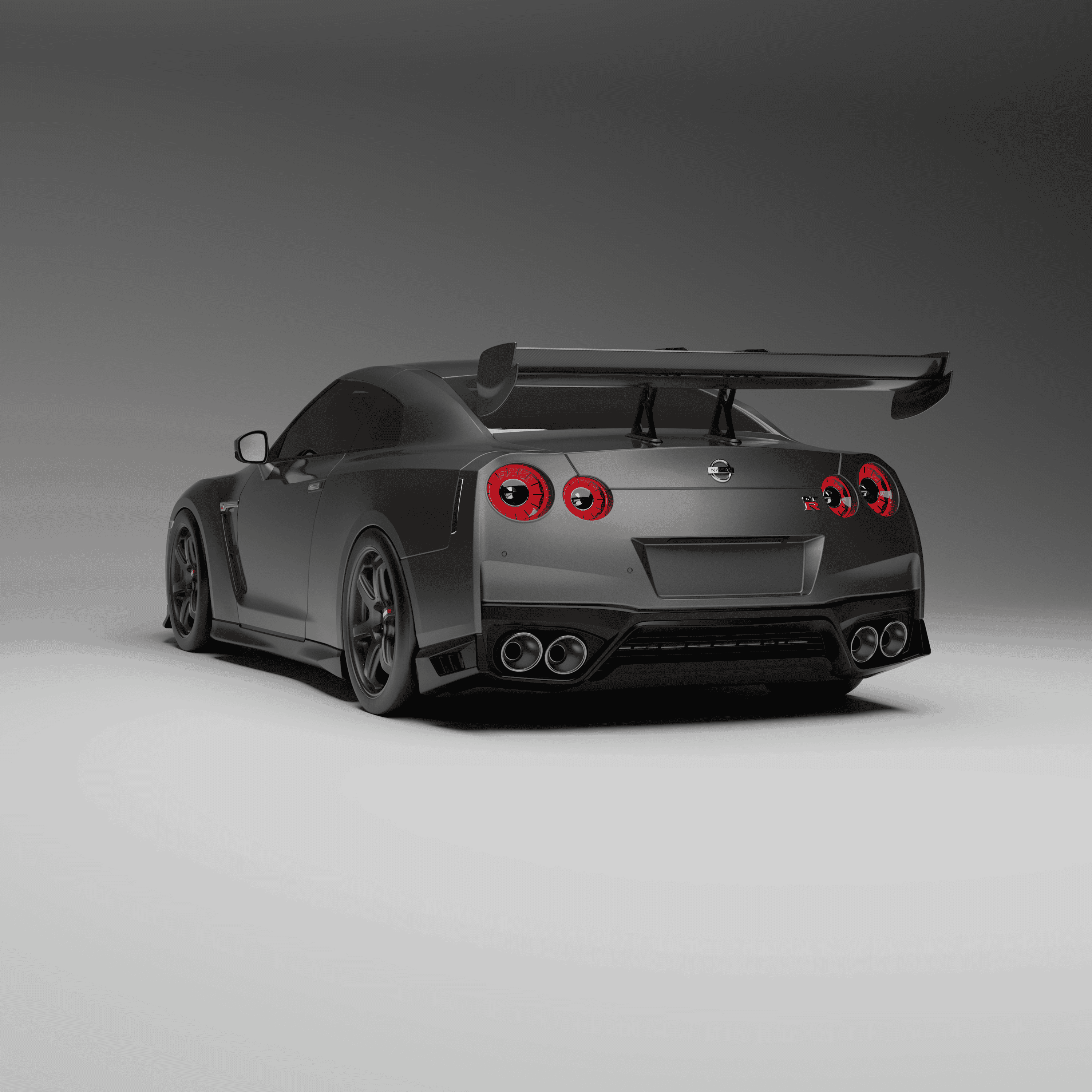 Nissan® GT-R Carbon fiber dual element wing with DRS - Image 2