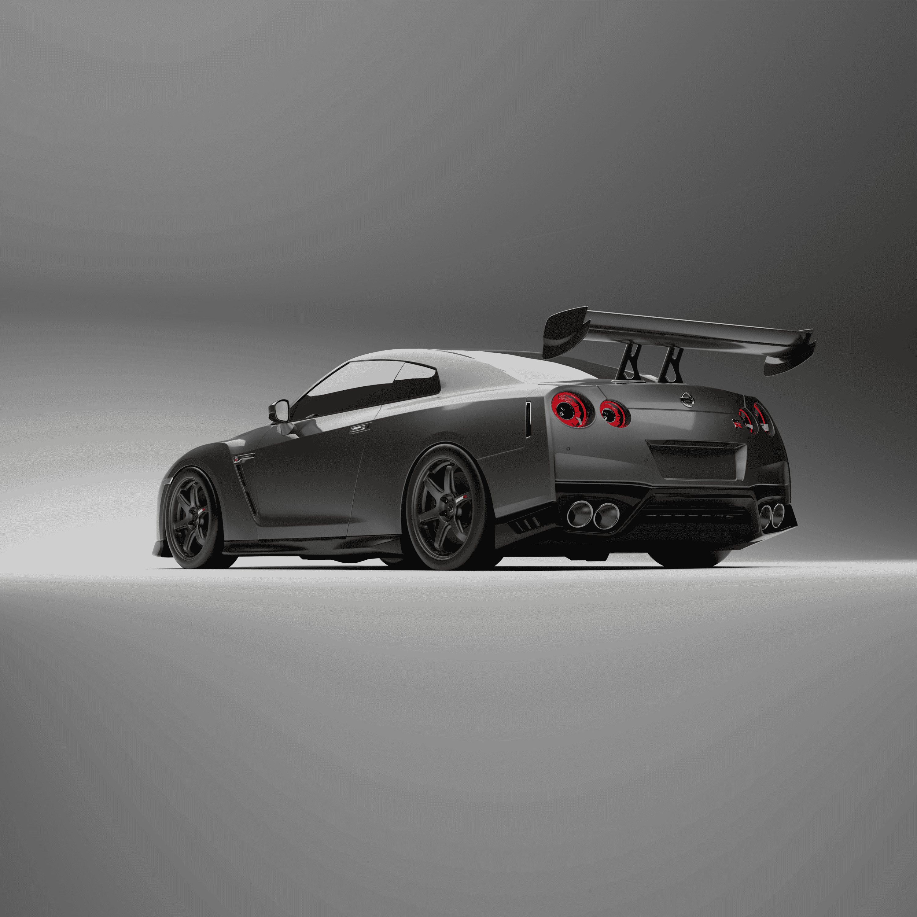 Nissan® GT-R Carbon fiber dual element wing with DRS - Image 7